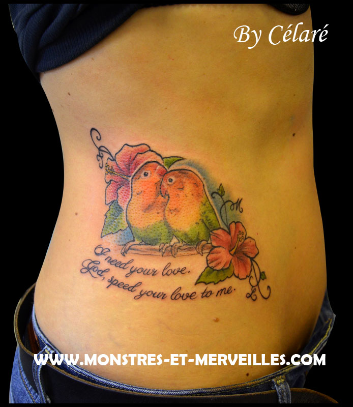tattoo oiseau inseparable