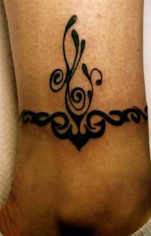 tattoo tribal cheville bracelet